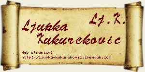 Ljupka Kukureković vizit kartica